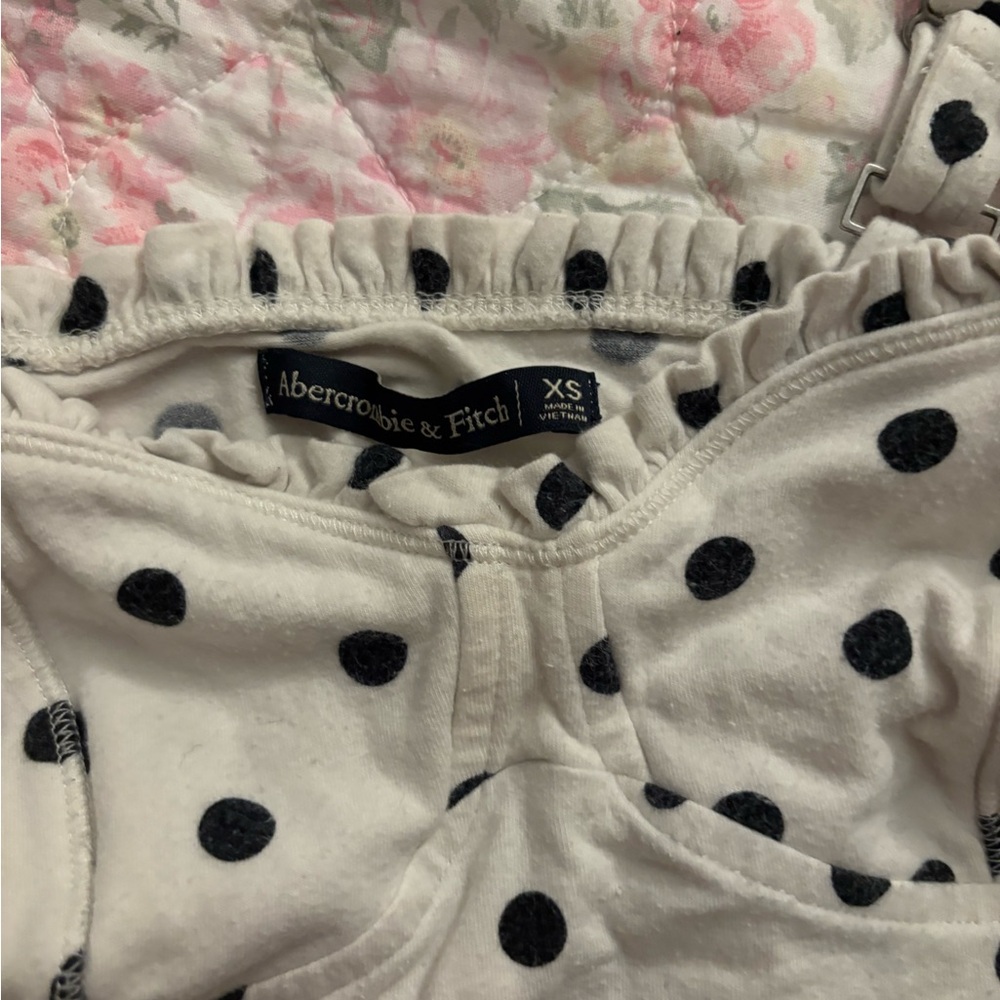 Abercrombie & Fitch Black Polka Dot Top